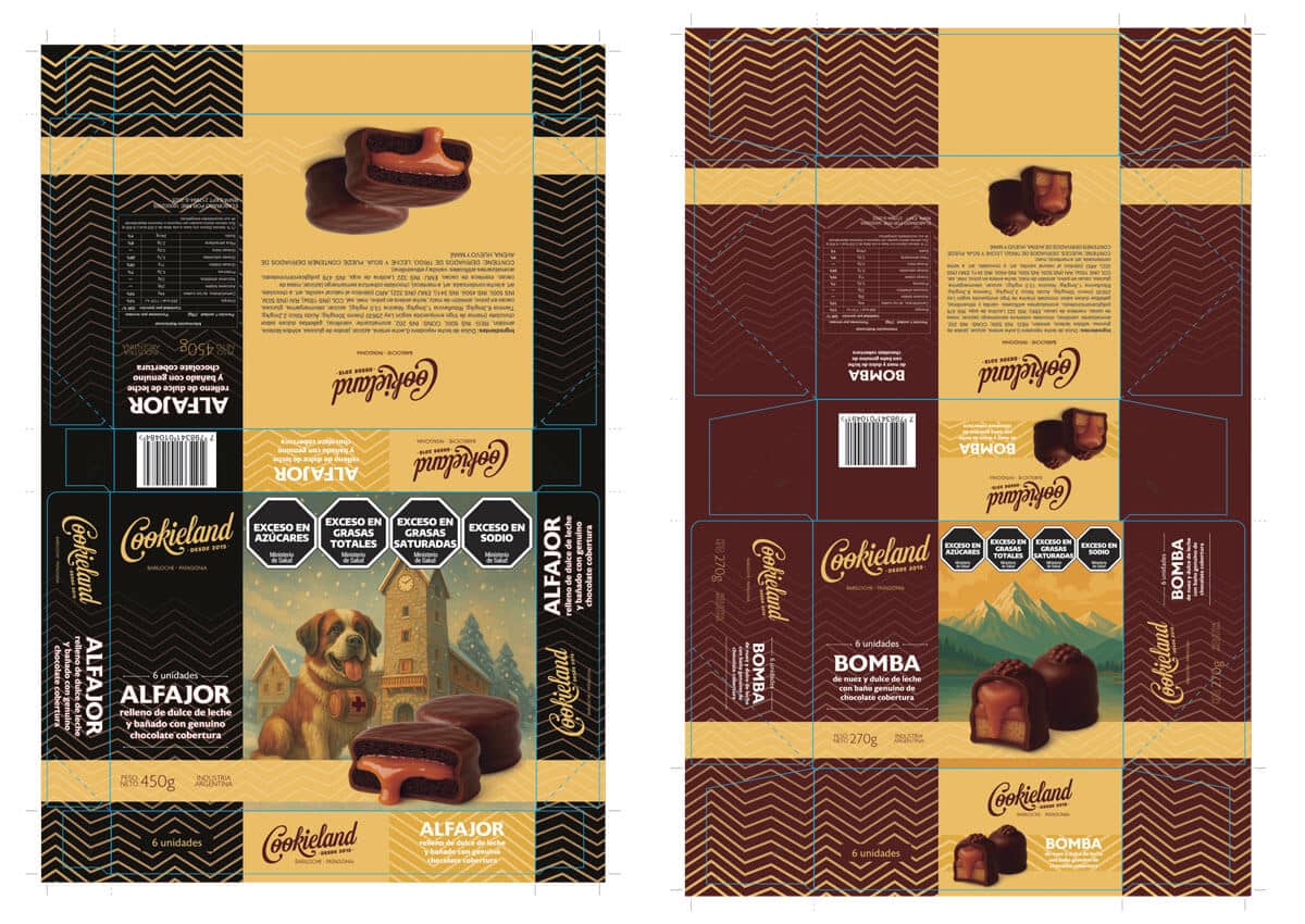Diseño de packaging - Cookieland - Rofe Diseño gráfico + Ilustracion