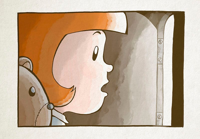 Página del libro "Lara y su oso" - Rofe.com.ar diseño gráfico e ilustración